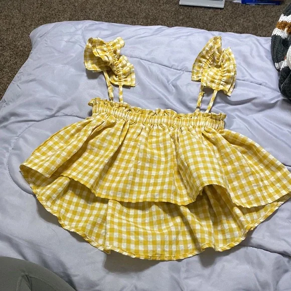 Mable yellow gingham two piece - Picture 6 of 9